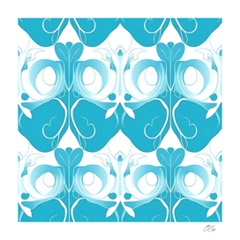 Sleek Aqua Octopus Pattern