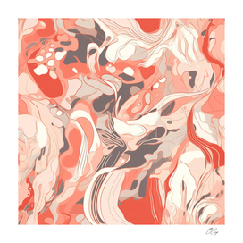 Inky Coral Abstract