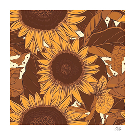 Golden Sunflower Dreamscape