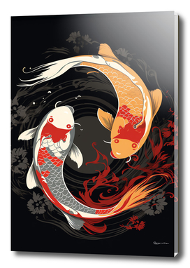 Golden Koi Fish Give The Lucky Life