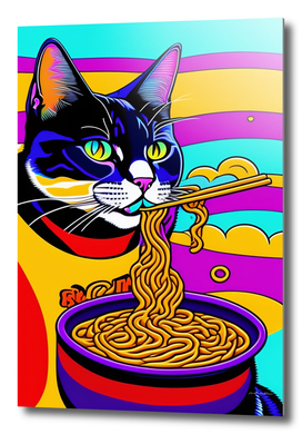 Cat Eat - Cat Eating spaghetti