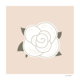 Brown vintage stylish flower : White rose