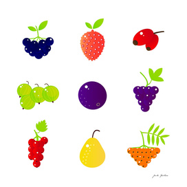 Cute fruity edition / on white