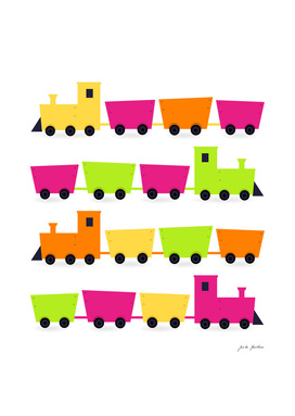 Train colorful canvas edition / for Kids