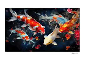 Koi Fish  A Tapestry of Hues