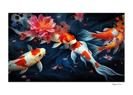 Koi Fish Vibrance Living Watercolors