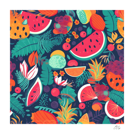 Tropicolor Melon Pattern