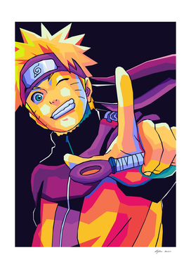 Naruto in wpap pop art
