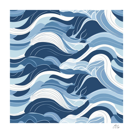 Blue Sea Chic Waves