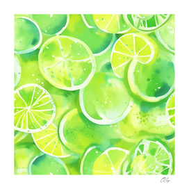 Lime Radiance Watercolor