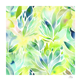 Dazzling Lime Green Watercolor
