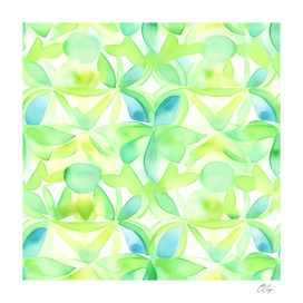 Lively Lime Watercolor Pattern
