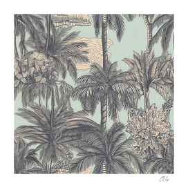 Intricate Palm Paradise