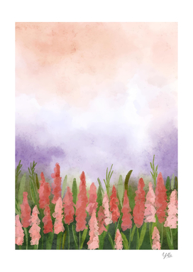 Watercolor Flower Fields