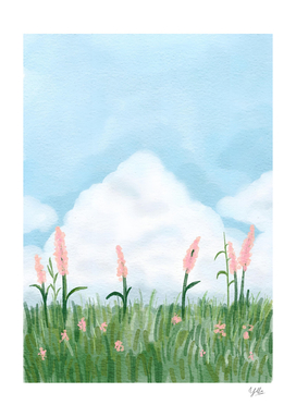 Watercolor Flower Fields