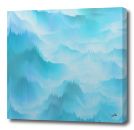 Clouds and mountains. Abstract.