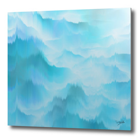 Clouds and mountains. Abstract.