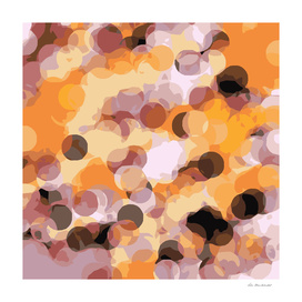 psychedelic circle pattern abstract in orange yellow brown