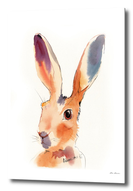 Yellow Hare Watercolor Painting