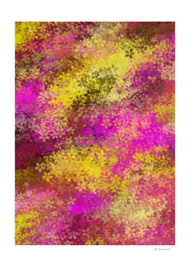 pink and yellow flowers abstract background