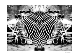 black and white zebras background
