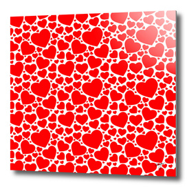 Valentines Day Red Hearts Pattern