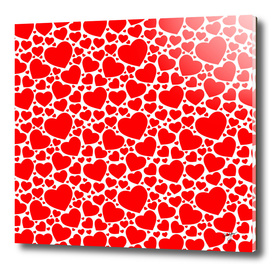 Valentines Day Red Hearts Pattern