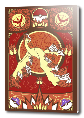 Stained Glass Moltres: Pokemon GO Edition