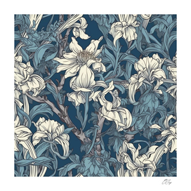 Celestial Botanica: Blue Intricate Grace