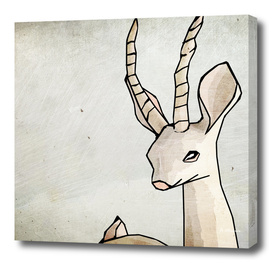 Simple Modern Digital Pop Art Elegant Antelope