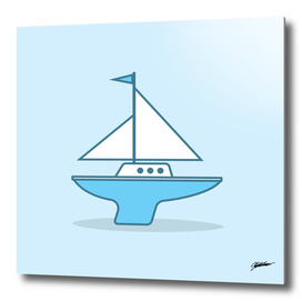 Blue Salboat