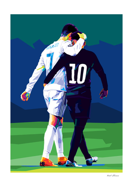 Neymar and C. Ronaldo Wpap Art