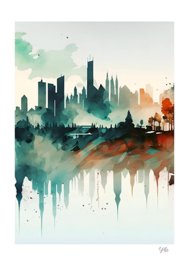 Cityscapes Watercolor