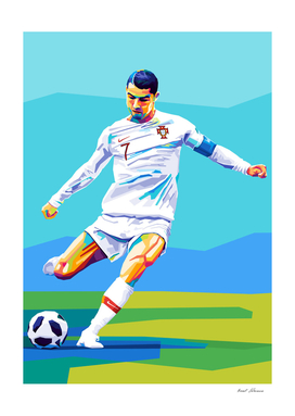 Cristiano Ronaldo Wpap Pop Art