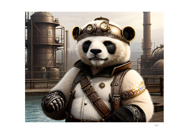 Steampunk Panda Bear