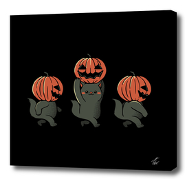 Halloween Pumpkin Cats