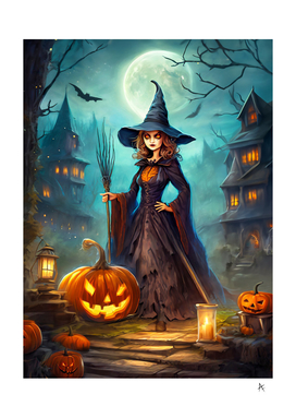 Halloween Scene - Witch