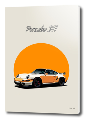 Porsche 911 minimalist art