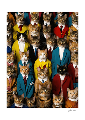 suit cats pattern