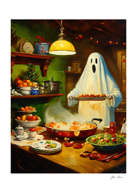 ghost preparing lunch