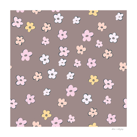 Cute Retro Daisies Pattern #5 #flowery #decor #art