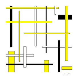 Abstract geometric pattern - yellow