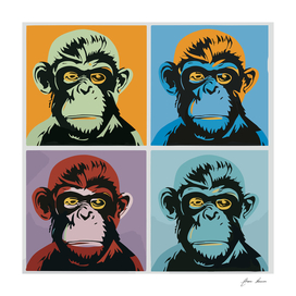 colorful pop art monkeys