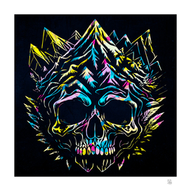 Psychedelic Mountains Skulls