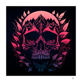 Psychedelic Mountains Skulls
