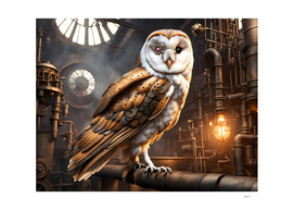 Steampunk Barn Owl