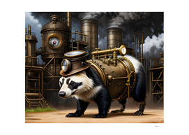 Steampunk Badger