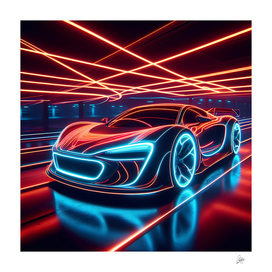 Neon Sports Car