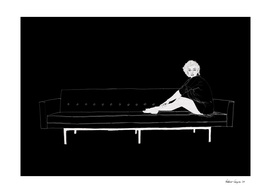 Marilyn on the sofa / Black version