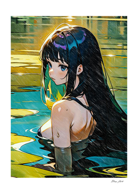 Girl In Lake Anime
